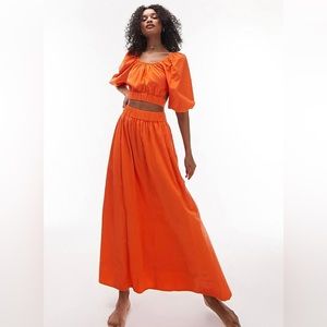 Topshop Pull-on Cotton Skirt